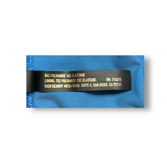 ViX XL Blue Polyamide Bia Tube Bikini Bottom 24K Gold Accents Full Coverage NWT - Picture 9 of 13